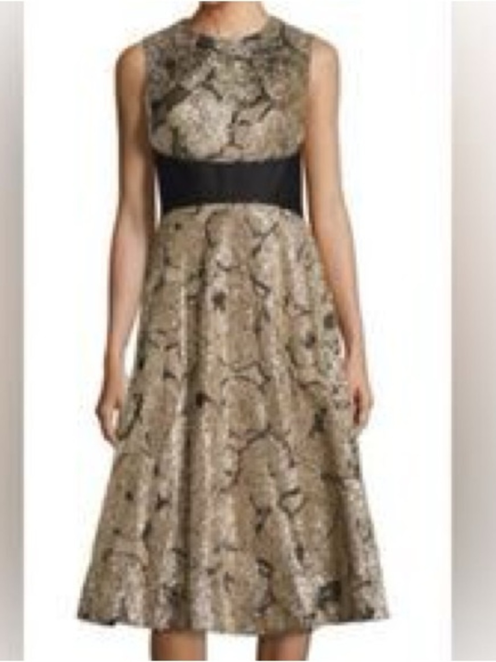 LELA ROSE METALLIC COCKTAIL DRESS